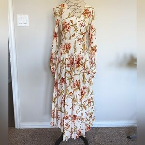 H&M Floral Long Sleeve Maxi